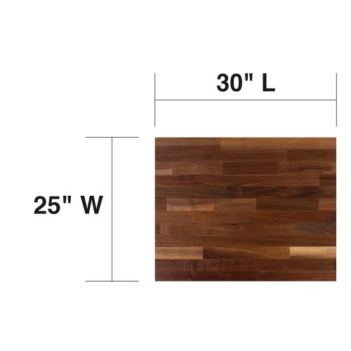  John Boos WALKCT BL3025 O Blended Walnut Counter Top with Oil Finish, 1.5 Thickness, 30 x 25