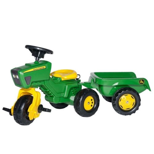  Kettler KETTLER John Deere 3 Wheel Tractor Pedal Riding Toy with Trailer