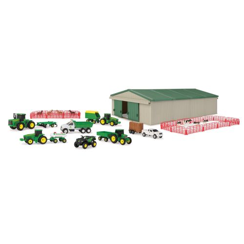  John Deere Farm Toy Playset 70 pc Box