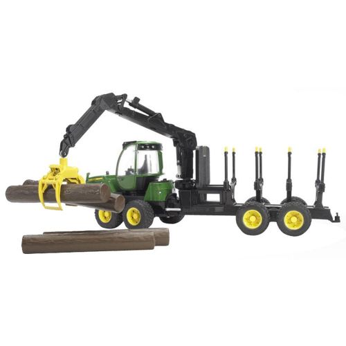  Bruder Toys Forestry John Deere 1210E Forwarder with 4 Trunks and Grab Claw