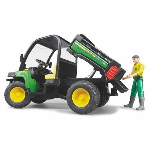  Bruder Toys John Deere Gator XUV 855D Green ATV Truck with Driver in 1:16 Scale