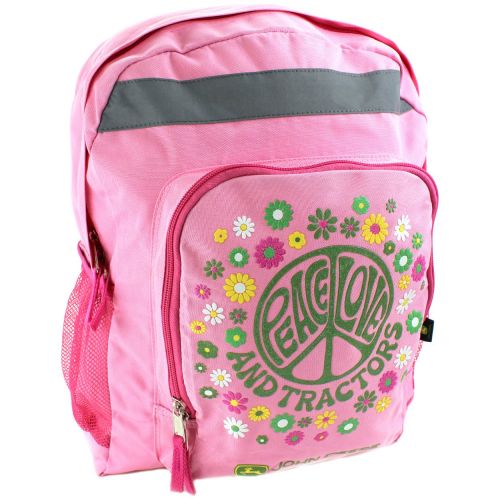 John Deere Peace Youth 16 inch Pink Backpack (Girls/Kids/Teen)