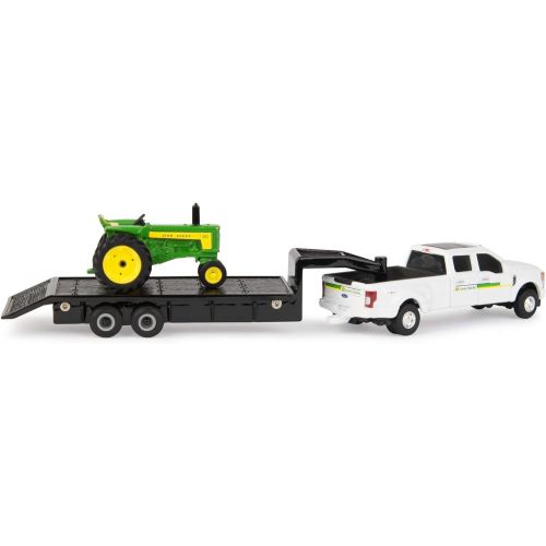  [아마존핫딜][아마존 핫딜] John Deere 1:64 Scale 530 Tractor with Ford F350 Dealer Truck and Trailer-Die-cast Metal Replica w/ Collector Card