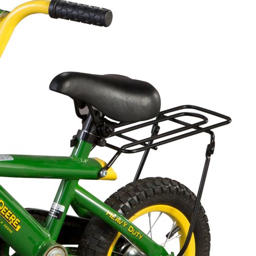  John Deere 12 Boys Bicycle, Kids Bike with Training Wheels and Front Hand Brake, Green