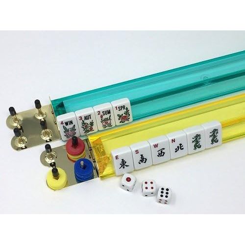  John N. Hansen Classic American Mahjong Game Set (Mahjongg) in Metal Case 166 Tiles with Racks Chips Dice and Instructions