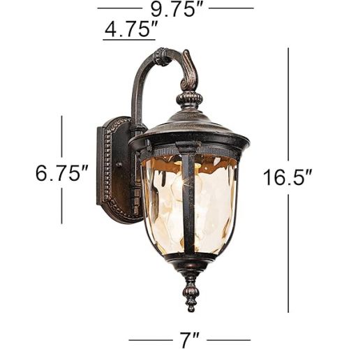  John Timberland Bellagio European Outdoor Carriage Light Fixture Bronze Metal 16 1/2