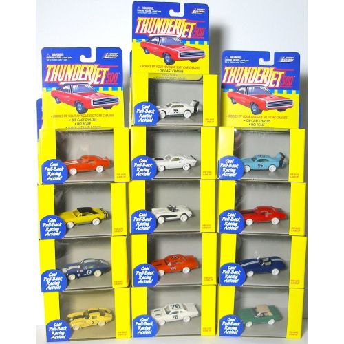  Johnny lightning 13pc 1999 JL T-Jet ThunderJet Dash AW Style Slot Car Body Set RARE WHITE SET !