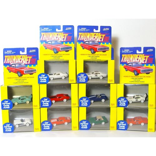  Johnny lightning 10pc 1999 JL T-Jet ThunderJet Dash AW Style Slot Car Body Set RARE WHITE SET !