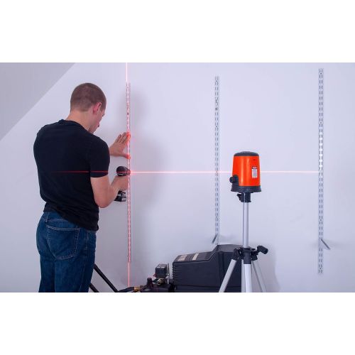  [아마존베스트]Johnson Level & Tool 40-0921 Self-Leveling Cross Line Laser Level Kit, Horizontal and Vertical Lasers