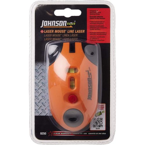  Johnson Level & Tool 9250 Laser Mouse, 30 Interior Range, Orange, 1 Laser Mouse