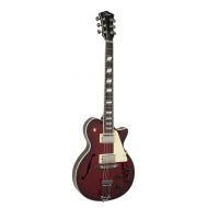 Johnson JH-100-WNB Delta Rose Electric Guitar, Wineburst