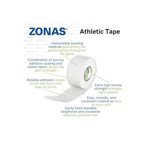  Zonas Athletic Tape, Porous, 1-1/2