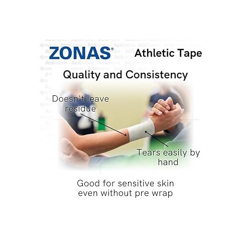  Zonas Athletic Tape, Porous, 1-1/2