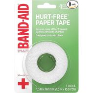 JOHNSON & JOHNSON Band-AID First Aid Paper Tape 1 Inch X 10 Yards 10 Yards (Pack of 8)