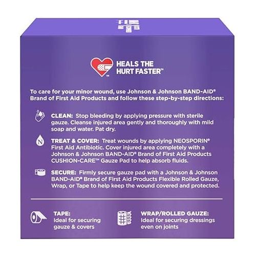  BAND-AID® Brand CUSHION-CARE™ Gauze Pads 3in x 3in, 25 count