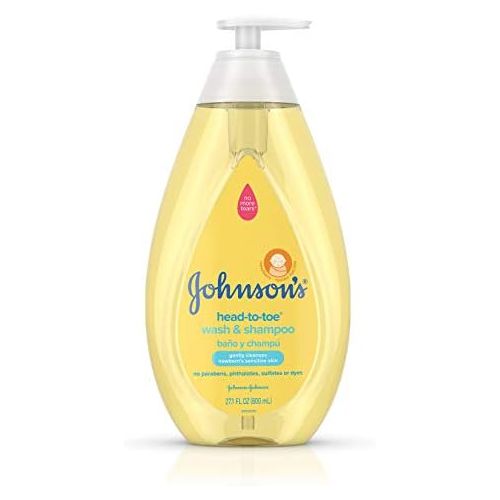  [아마존베스트]Johnsons Head-To-Toe Gentle Tear- Free Baby Wash & Shampoo for Baby’s Sensitive Skin, 27.1 fl. oz