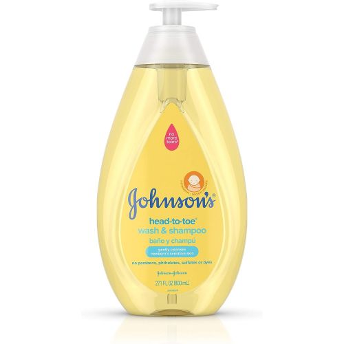  [아마존베스트]Johnsons Head-To-Toe Gentle Tear- Free Baby Wash & Shampoo for Baby’s Sensitive Skin, 27.1 fl. oz