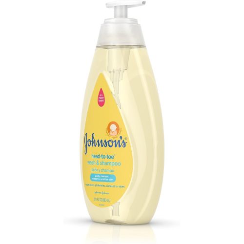  [아마존베스트]Johnsons Head-To-Toe Gentle Tear- Free Baby Wash & Shampoo for Baby’s Sensitive Skin, 27.1 fl. oz