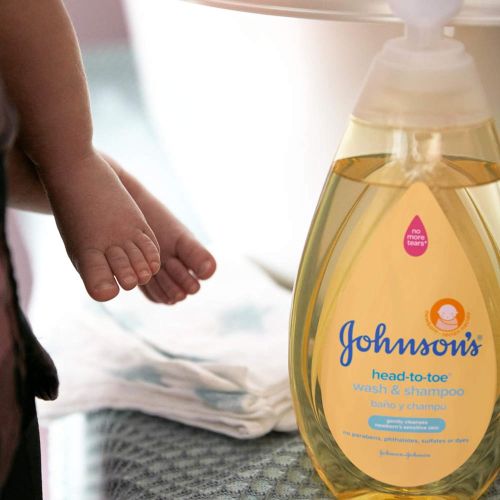  [아마존베스트]Johnsons Head-To-Toe Gentle Tear- Free Baby Wash & Shampoo for Baby’s Sensitive Skin, 27.1 fl. oz