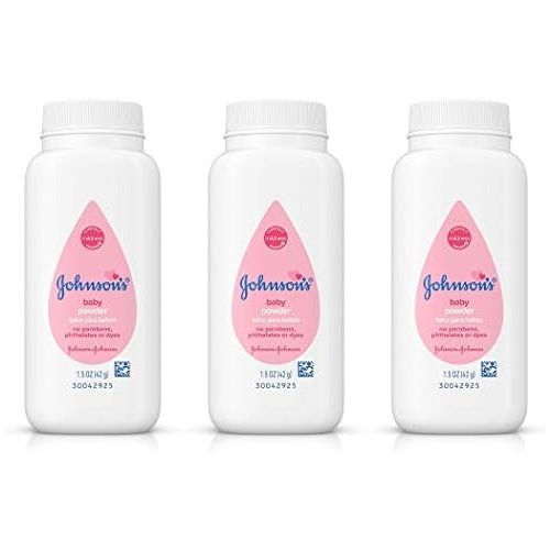  Johnson & Johnson Johnsons Baby Powder Original Travel Size 1.5oz (Pack Of 3)