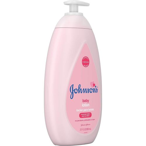  [아마존베스트]Johnsons Moisturizing Pink Baby Lotion with Coconut Oil, Hypoallergenic, 27.1 fl. oz