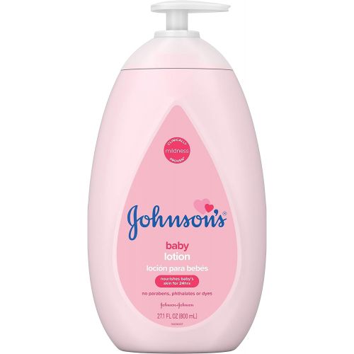  [아마존베스트]Johnsons Moisturizing Pink Baby Lotion with Coconut Oil, Hypoallergenic, 27.1 fl. oz