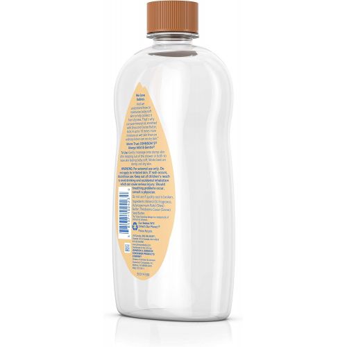  Johnsons Baby Oil, Mineral Oil Enriched With Shea & Cocoa Butter to Prevent Moisture Loss, Hypoallergenic, 20 fl. oz