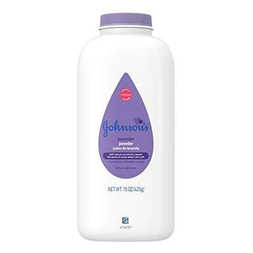  Johnsons Baby Johnson’s Lavender Baby Powder with Naturally Derived Cornstarch, Hypoallergenic and Paraben Free, 15 oz, Packaging May Vary (pack of 6)