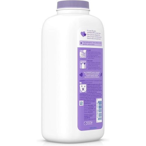  Johnsons Baby Johnson’s Lavender Baby Powder with Naturally Derived Cornstarch, Hypoallergenic and Paraben Free, 15 oz, Packaging May Vary (pack of 6)