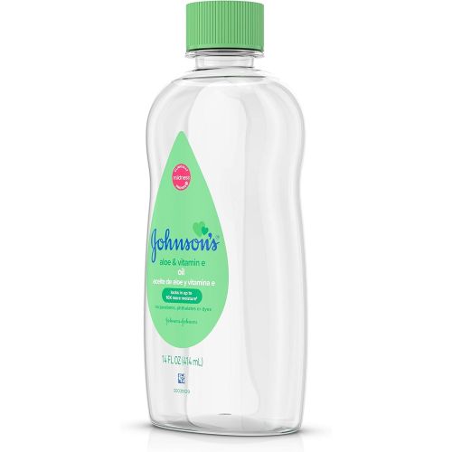  Johnson & Johnson Baby Oil, Aloe Vera & Vitamin E, 14 Ounce