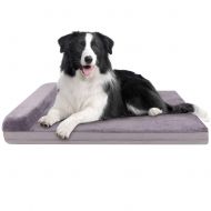 JoicyCo Dog Bed Large Foam Dog Bed Mat Washable Mattress with Pillow Machine Washable Cover