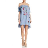 Joie Clarimonde Off-the-Shoulder Chambray Dress
