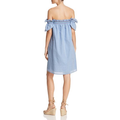  Joie Clarimonde Off-the-Shoulder Chambray Dress