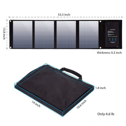  JoinWin MFG Foldable 50W Solar Panel Charger for Portable Generator8mm Adapter Yeti 100150400 Power Station Battery PackUSB Devices for Smartphones