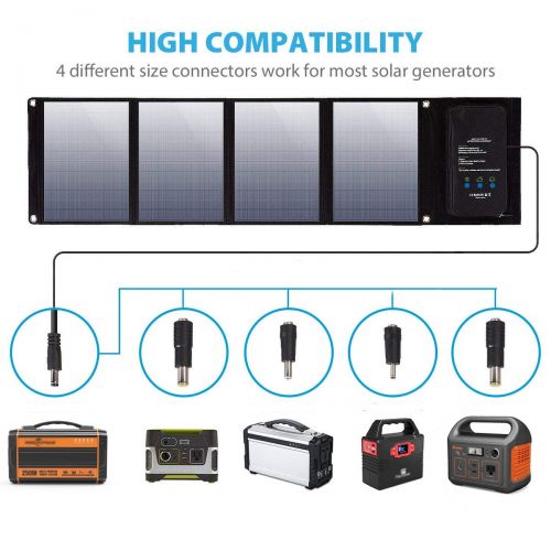  JoinWin MFG Foldable 50W Solar Panel Charger for Portable Generator8mm Adapter Yeti 100150400 Power Station Battery PackUSB Devices for Smartphones