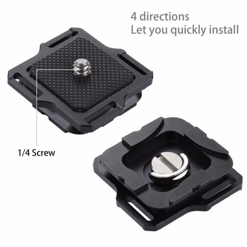  Joint Victory Digital SLR Camera Belt Clip Aluminum Alloy Strap Buckle Quick Release Clip Plate with 1/4 Tripod Screws