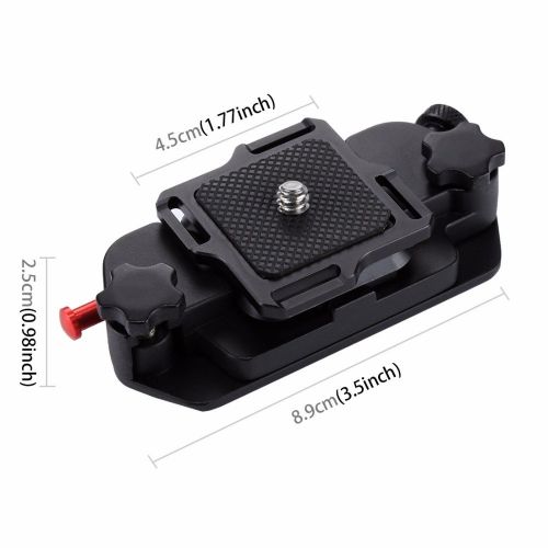  Joint Victory Digital SLR Camera Belt Clip Aluminum Alloy Strap Buckle Quick Release Clip Plate with 1/4 Tripod Screws