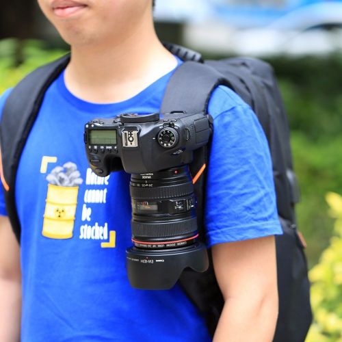  Joint Victory Digital SLR Camera Belt Clip Aluminum Alloy Strap Buckle Quick Release Clip Plate with 1/4 Tripod Screws