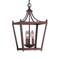 Jojospring Jacinta 3-light Iron Pagoda-shape Lantern Chandelier