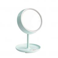 Jokeagliey Makeup Mirror Desktop, Led Light, Double Mirror, Suitable for All Womens Vanity Mirror,Green