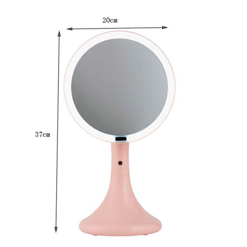  Jokeagliey Makeup Mirror Desktop, Led Light with Light Net Red Girl Heart Fill Light Princess Mirror Vanity Mirror Mirror Pink,Pink