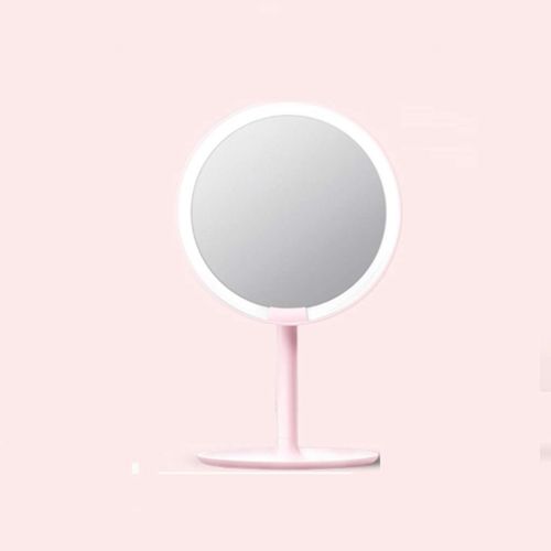  Jokeagliey Desktop Vanity Mirror, LED Adjustable Brightness, Portable Folding Tabletop Mirror, for Women,White