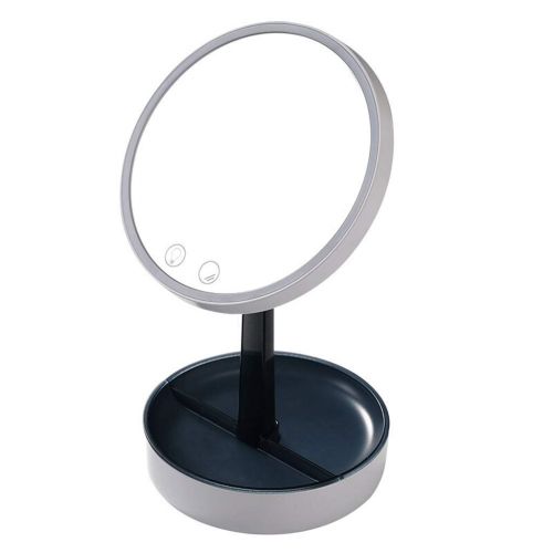  Jokeagliey Led with Light Fill Light. Magnifying Glass Portable Desktop Vanity Mirror Luminous Night Light Mirror,A