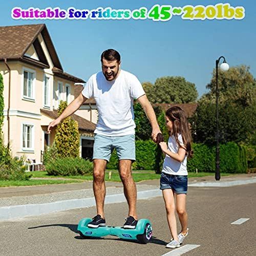  JOLEGE Hoverboard, 6.5 Two-Wheel Self Balancing Hoverboards - LED Light Wheel Scooter for Kids