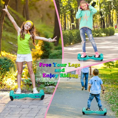  JOLEGE Hoverboard, 6.5 Two-Wheel Self Balancing Hoverboards - LED Light Wheel Scooter for Kids
