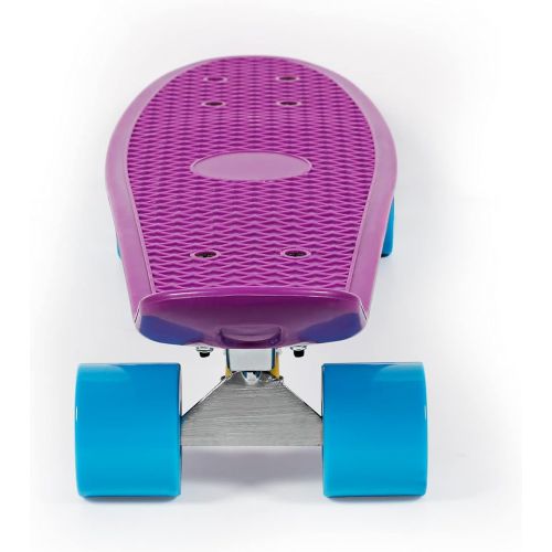  jolege Mini Cruiser, Complete Skateboard, 22 Inch Plastic Skateboard with Colorful Light Wheels for Kids Beginners