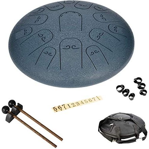  [아마존베스트]Jolipro 9 Note Hand Drum Steel Hand Shower with Carry Bag (Black)