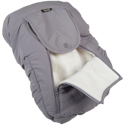 졸리점퍼 Jolly Jumper Arctic Sneak-A-Peek Car Seat Cover With Attached Blanket - Grey