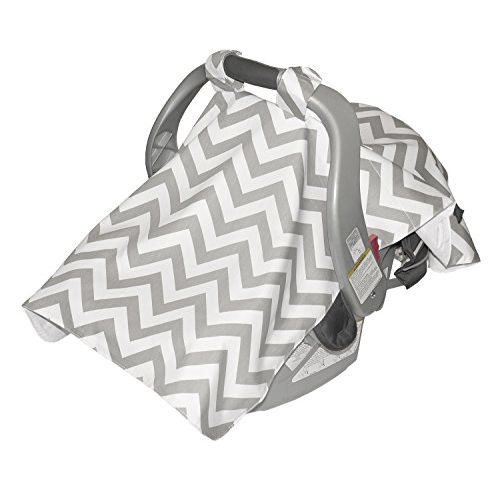 졸리점퍼 Jolly Jumper Infant Car Seat Veil, Chevron Grey, One Size