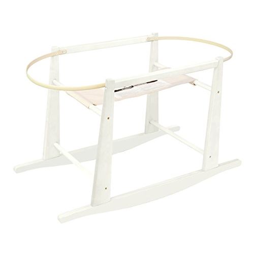 졸리점퍼 Jolly Jumper Rocking Wooden Moses Basket Stand, Antique White